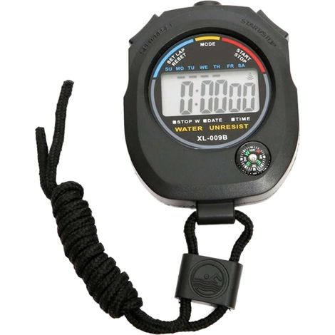 Chronomètre Numérique Minuterie Multifonction Portable Sports De Plein Air Course Entraînement Minuterie Chronographe Synchronisation Alarme Arrêt Calendrier Montre (1/5)