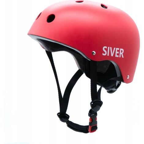 Silberroter Fahrradhelm – Größe M