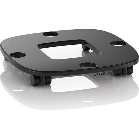 Lechuza – Soucoupe à roulettes PILA Coaster – Noir, charge maximale 60 kg, L 31 x P 31 x H 4,7 cm