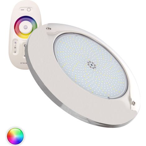 Foco Piscina Superficie LED RGBW Sumergible 12V DC IP68 Acero Inoxidable 35W XtraPool Sí RGBW