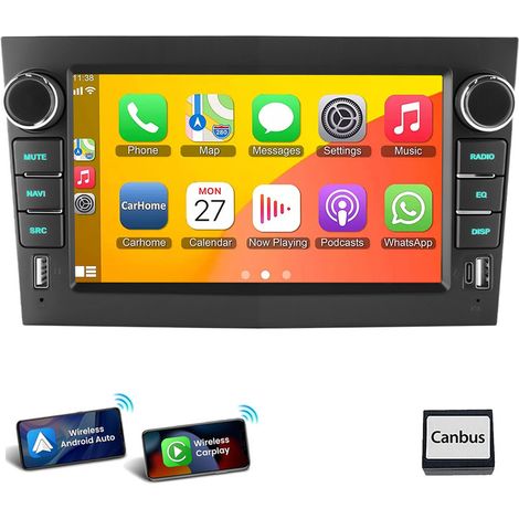 Autoradio Android 14 pour Opel Astra H Corsa C D Zafira B Vivara Combo GPS Carplay 4+64G (1/5)