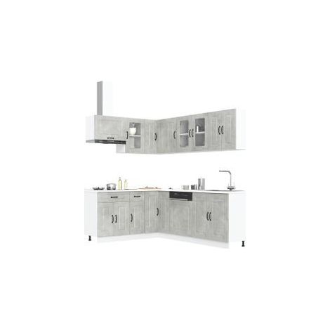 Ensemble d'armoires de cuisine 11 pcs Kalmar bois d'ingénierie (1/5)