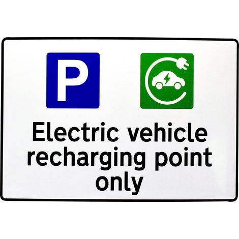 EV Recharging Point Only Sign – PVC, 300x200mm, Model SCA14979