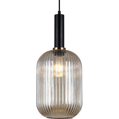 Lampada a sospensione Italux Antiola Ø20 ottone/nero E27 (1/2)