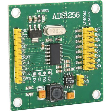 Module acquisition de signal ADC 24 bits 8 canaux, carte de conversion analogique-numérique ADS1256 pour mesure précise. (1/5)