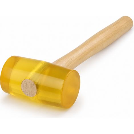 Maillet en caoutchouc transparent pour pose de sol manche bois 600 g (1/5)