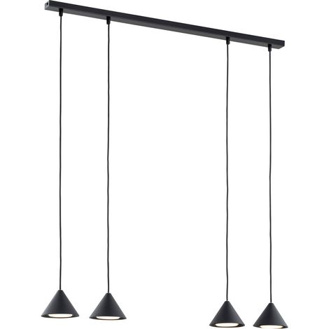 Lampada a Sospensione Elit, Acciaio verniciato a polvere, Nero, Oro, 90x100x12 cm (1/5)