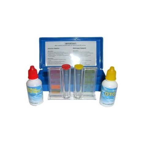 Trousse d'analyse chlore et pH – Testeur professionnel pour piscine – Réactifs liquides inclus – Résultats rapides et précis – Piscineo
