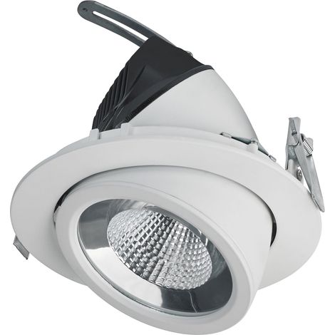 Plafonnier encastré tilt LUNA IP40 Corte de fase L,C LED COB 15W 800lm CRI80 3000K 46º Blanc