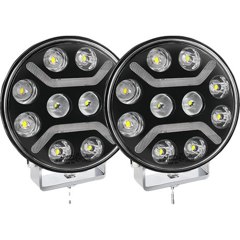 Luz de trabajo LED, impermeable, de alta visibilidad, 2 unidades de 7 pulgadas. Bienvenido. (1/2)
