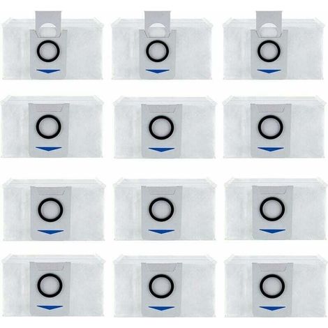Lot de 12 Sac d'aspirateur Accessoires pour Ecovacs Deebot X1 Omni / X1 e Omni, Aspirateur Accessoires de Rechange Sac à poussière (1/4)