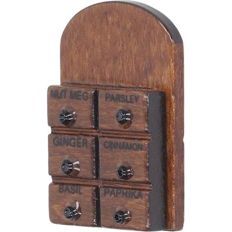 Étagère à épices miniature 1/12 pour maison de poupée, décoration murale pour cuisine et scènes de vie domestique (1/5)