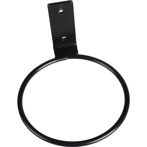 Support mural pour pot de fleurs en fer, diamètre 20 cm, non pliable, noir, adapté au balcon, au jardin ou à la maison, 1 pièce (1/5)