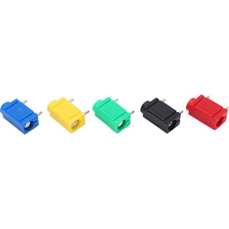 Lot de 10 connecteurs banane pour circuit imprimé, haute conductivité, 4 mm, plaqués argent, résistants à la corrosion (1/5)