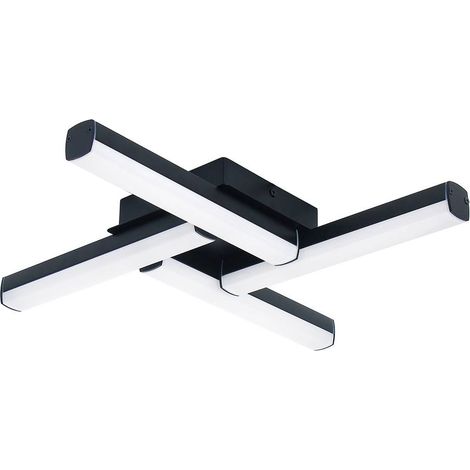 Plafonnier LED 18W noir mat IP44 42,5 cm Rabalux Evan (1/5)