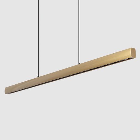 Suspension Linéaire LED 42W Aluminium CCT Éclairage Double Face Funky Zapp Sélectionnable (chaud-neutre) 2700K - 3500K - 4000K Or Mat / Laiton (1/5)