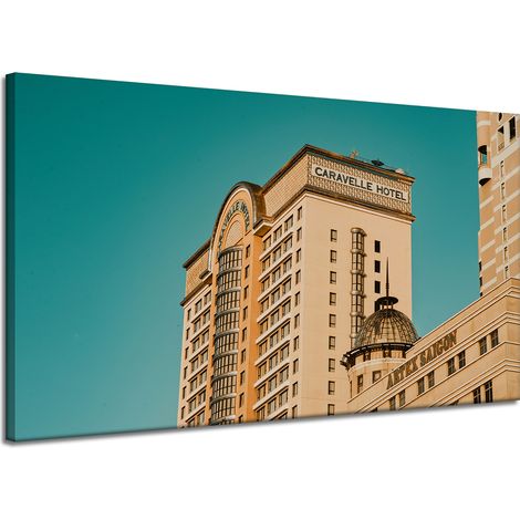 Leinwandgemälde Architektur Hotel 120x70 cm