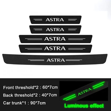 (5 pièces) Film adhésif anti-rayures lumineux pour seuils de portières de voiture, compatible avec Opel Astra, Insignia, Mokka, Corsa, Vectra et Crossland X. (1/5)