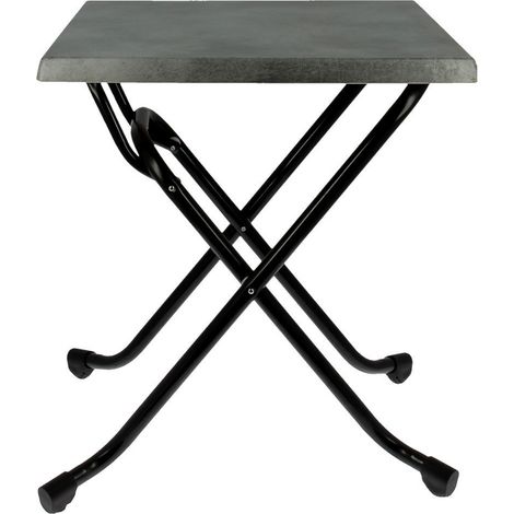 Table pliable 60x60cm plateau stratifié moulé modèle TABLE COPPER pied Biarritz