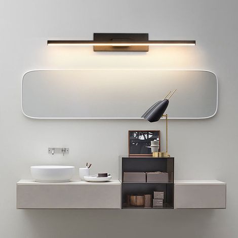 LED-Badezimmerspiegellampe, 30 cm, 3 Farbtemperatureinstellungen, wandmontiertes Badezimmer, 330° drehbare Wandleuchte, 6 W Innenlampe