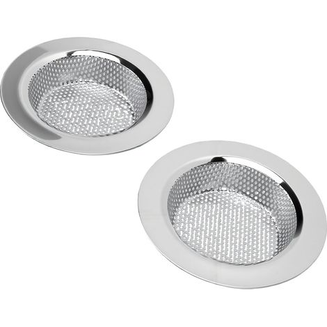 Crépine d'évier en acier inoxydable, facile à nettoyer et antirouille, lot de 2. (1/5)