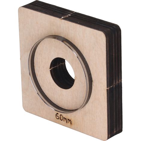 Poinçon de découpe circulaire 60mm en acier trempé pour cuir et matériaux souples (1/5)