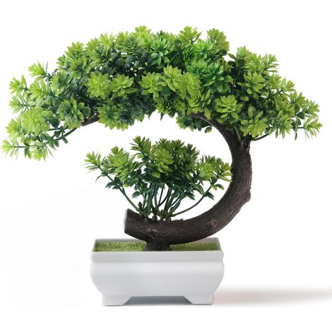 Petites Plantes artificielles – Bonsaï Artificiel en Plastique Vert émeraude décoration pour Maison, Chambre à Coucher, étagère Murale, Bureau, Chambre de Ferme (1/5)