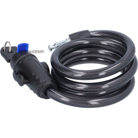 Câble de sécurité en acier pour vélo, moto et scooter électrique avec système de fixation (1/5)