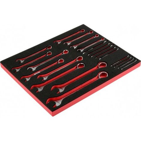 BAHCO - Jeu de clés mixtes, module mousse 3/3 Fit&Go - 16 pcs