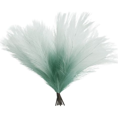 8 Pièces Herbe de Pampa Artificielle Décorative, Remplissage de Vase Moderne Vert Dégradé pour Salon Bureau Fêtes (1/5)