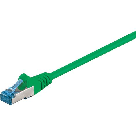 Câble de brassage LAN S/FTP CAT 6A, vert, 5 m