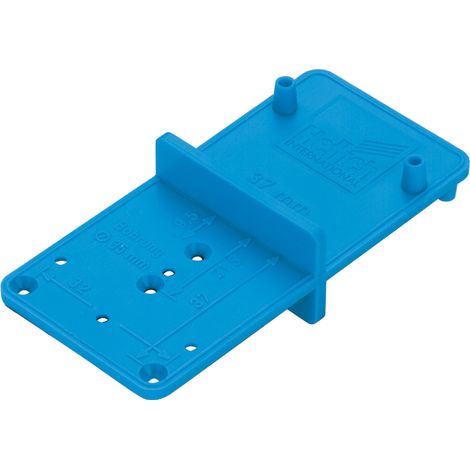 Hettich – Gabarit de perçage multi-blue – Pour perçages ø 20 à 35mm – Matériau plastique – Utilisation sur chantiers et espaces confinés