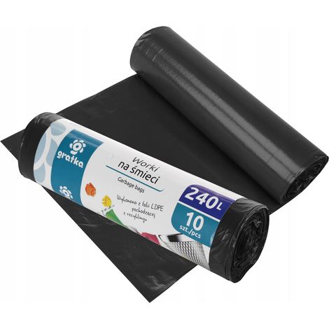 SACCHI PER LA SPAZZATURA GRATKA 240 l LDPE 10 pezzi
