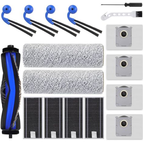T80S Omni Zubehör für Ecovacs Deebot X9 Pro Omni/X11 Pro Omni/T80S Omni Staubsauger,1 Hauptbürste, 2 Rolle Wischtücher,4 Seitenbürsten,4 HEPA-Filter,4 Staubbeutel,1 Reinigungswerkzeug