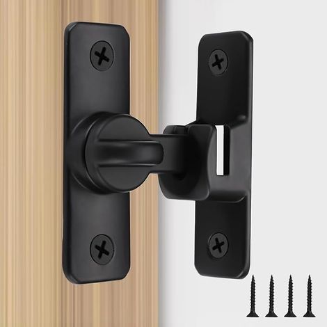 90/180 Degrés Loquet De Porte Rabattable, Loquets Rabattable, Verrou Et Serrure De Porte Coulissante Avec Vis Pour Cuisine, Salle De Bain Et Portail De Jardin (1/5)