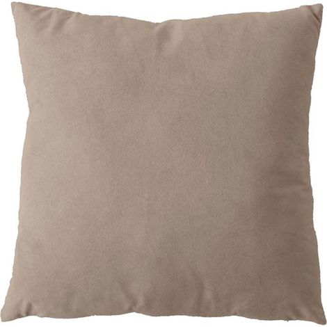 Coussin Déco en Velours "Câlin" 40x40cm Naturel (1/2)