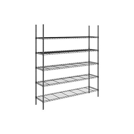 kaiserkraft  Scaffale a griglia in filo d'acciaio  nero  (1/3)