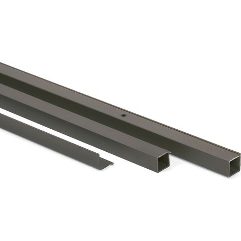 Jeu d'angles anti-levier 2.10 Mts marron – Système de barre anti panique – Pour bois dur – Longueur 2100 mm – EHL