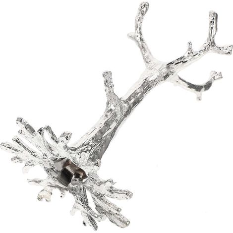 Support pour boule de cristal - Étagère de rangement en forme de branche, ensemble de 3 pièces, support de bureau argenté (1/5)