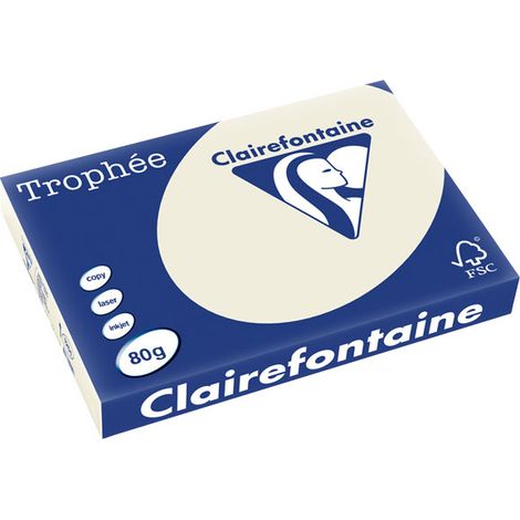PAQ. 500H PAP. TROPHEE CLF SUAVE A3 80G GR PERLA