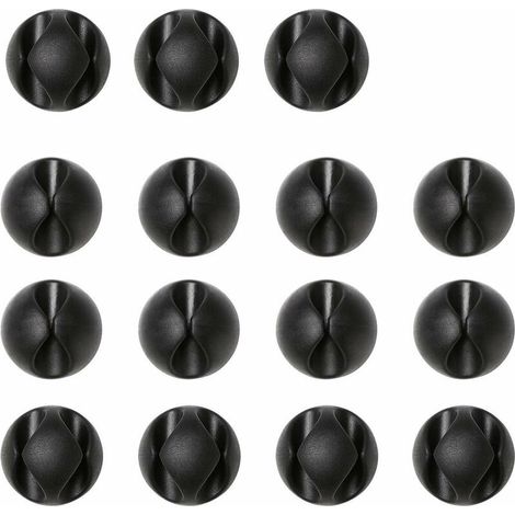 15 Stück Kabelclips, Kabelorganisatoren und Kabelbinder, Kabelmanagement und Kabelabdeckung für elektrische Leitungen, Ladekabel, Handy-Ladegeräte, Audiokabel