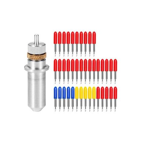 Lot de 2 sets de 41 lames de plotter – Couteau pour découpe vinyle, film réfléchissant et papier, angle 45° pour machine Silhouette ou Cameo (1/4)