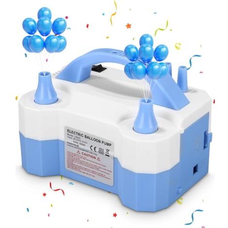 Gonfleur à Ballon 400W,Électrique Gonfleur Ballon Pompe à Ballon Électrique Gonfleur Ballon Electrique avec Double Buse pour Ballons d'anniversaire de Mariage et de Décoration de Fête