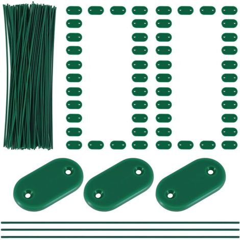 Lot de 100 fixations pour brise-vue – Kit de fixation résistant aux intempéries avec serre-câbles et plaquettes de fixation, serre-câbles pour jardin, pelouse, clôture, balcon