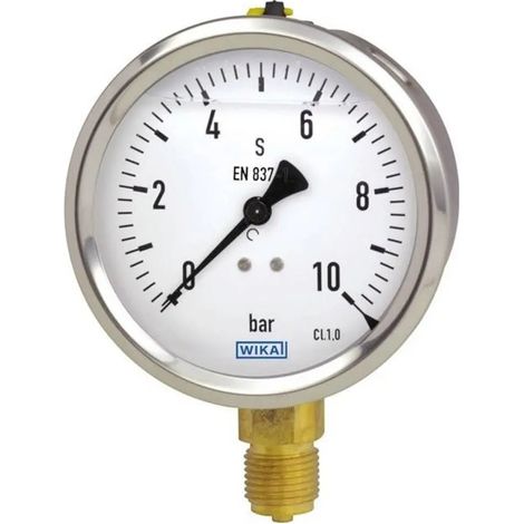 [NEUWERTIG] B-Ware Wika Manometer Druckmesser Rohrfedermanometer 213.53 Kupferlegierung 63 Mm