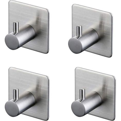 Single stainless steel hooks, adhesive hooks, undrilled hooks. (1/5)