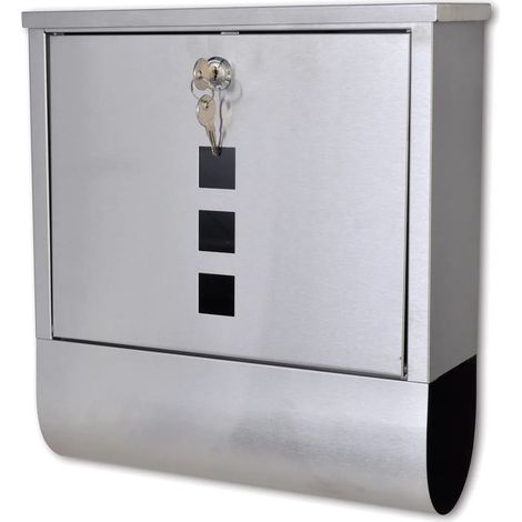 Stainless Steel Mailbox vidaXL