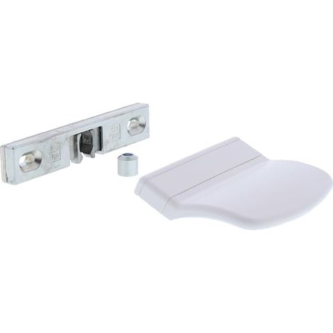 Balcony Door Catch Set with Latch A1361 and Balcony Door Handle in White (1/5)