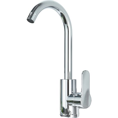 Grifo de cocina, giratorio 360°, caño flexible, cromado. (1/2)