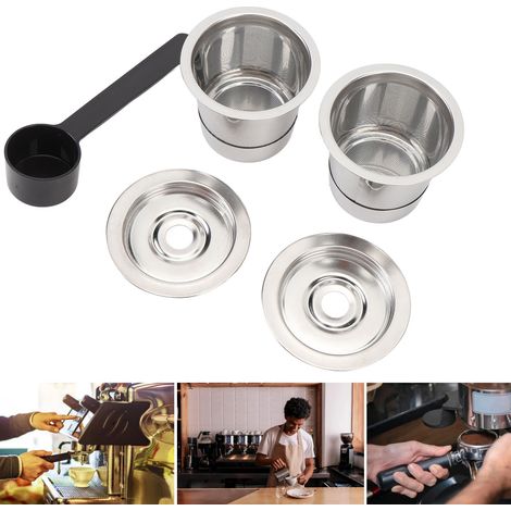 Cápsula de café reutilizable fabricada en acero inoxidable 304, fácil de limpiar, para cafeteras. (1/5)